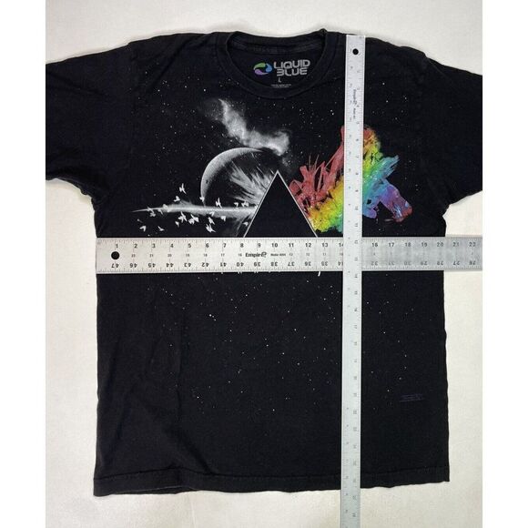 Liquid Blue Pink Floyd Graphic T-shirt Women Medium Black Music - Picture 6 of 6